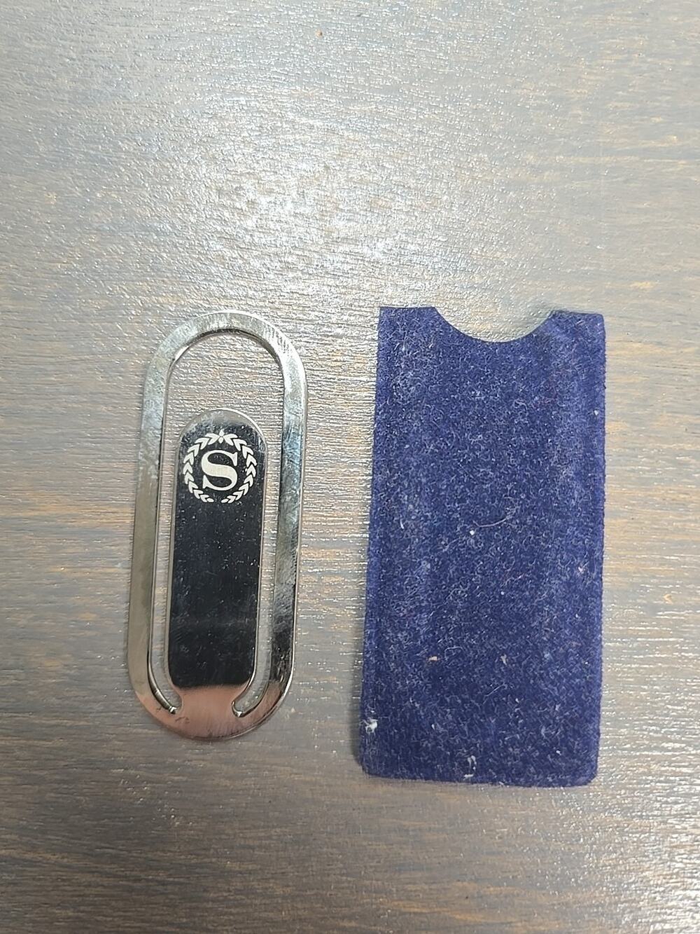 Metal Bookmark or Paper Money Clip-Sheraton Logo - 6g- Silver Colored